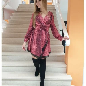 Abito rubino pitonato