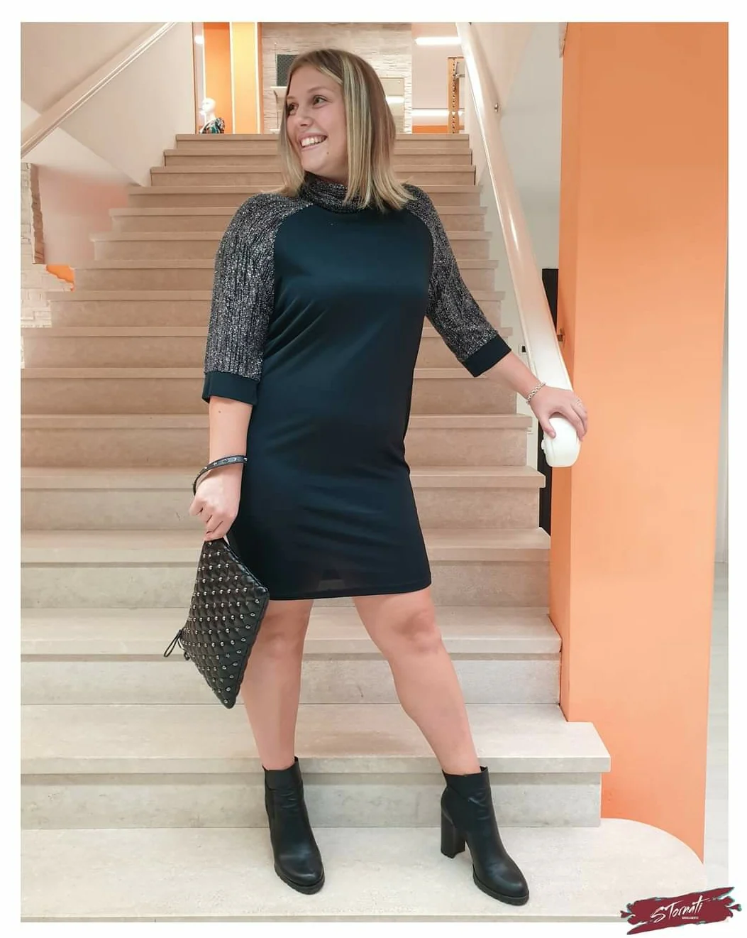 Abito 3/4 glitter CURVY