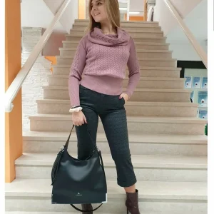 Maglione ciambella trecce