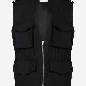 Gilet in lana con tasche