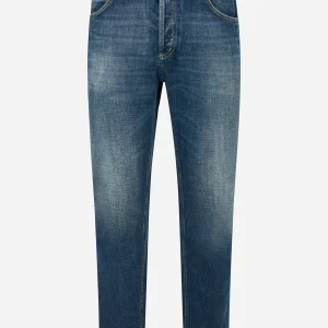 Jeans blu carrot fit Brighton in denim fermo