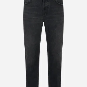 Jeans carrot fit Brighton in denim fermo nero