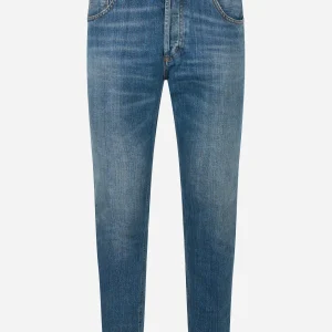 Jeans carrot fit Brighton in denim fermo blu