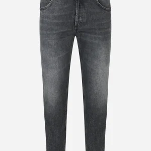 Jeans carrot fit Brighton in denim stretch grigio
