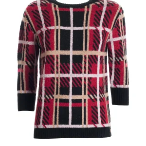 Maglia regular in jacquard a quadri