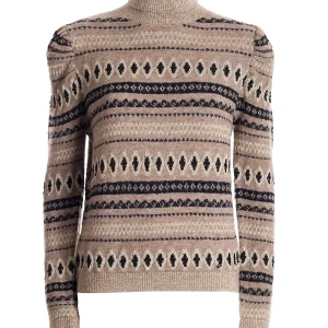 Maglia regular con jacquard geometrico