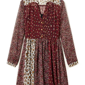 Abito corto in creponne stampato