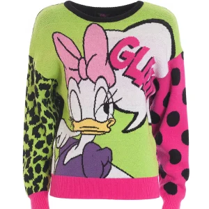 Maglia regular in jacquard con Paperina