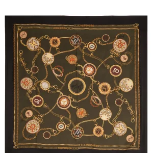 Foulard nero ecosostenibile zodiac