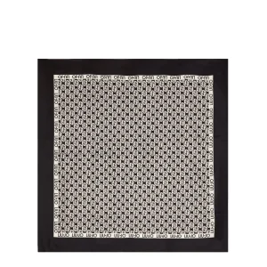 Foulard nero ecosostenibile con logo monogram