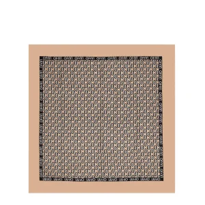 Foulard cappuccino ecosostenibile con logo monogram