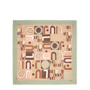 Foulard menta con logo all over