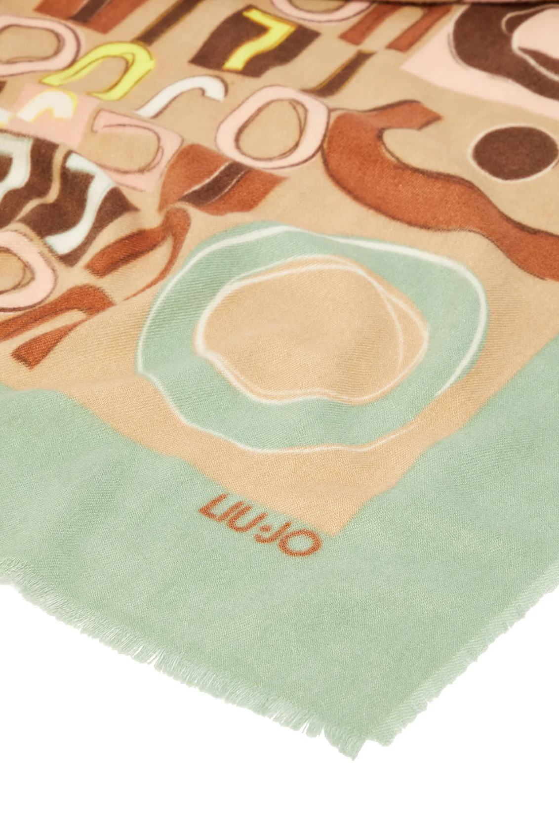 Foulard menta con logo all over - immagine 4