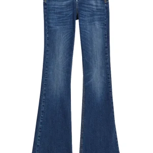 Jeans flare in denim blu ecosostenibile