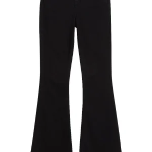 Jeans flare in denim nero ecosostenibile