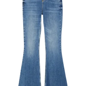 Jeans flare in denim blu ecosostenibile
