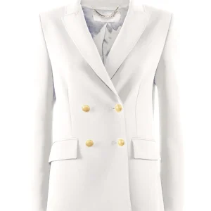 Giacca doppio petto alabastro in cady BREZZA