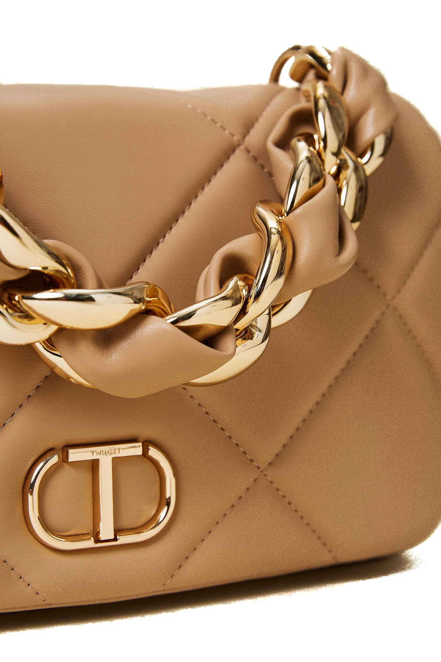 Borsa a tracolla beige 'Chérie' matelassé - immagine 4