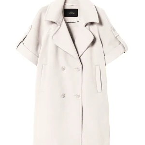 Cappotto giglio in panno a maniche corte