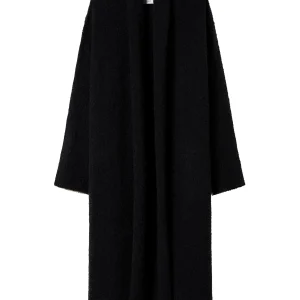 Cappotto nero in filato riciclato