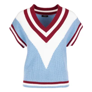 Gilet regular in maglia multicolore