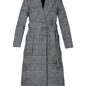 Cappotto principe di Galles grigio in misto lana