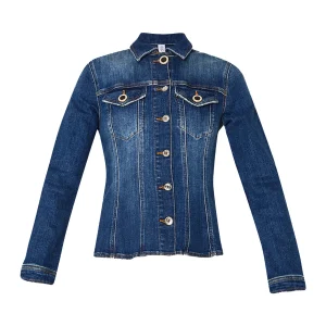 Giubbotto ecosostenibile in denim di cotone stretch lavaggio used