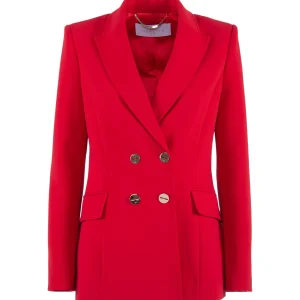 Giacca doppio petto rossa “BABY” in crepe
