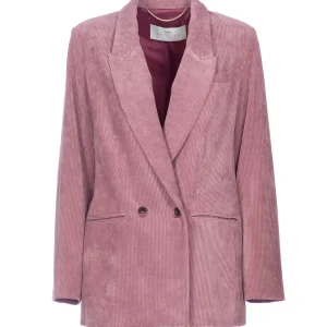 Giacca doppio petto rosa “BRINDISI” in velluto