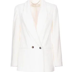Giacca doppio petto avorio “BRINDISI” in velluto