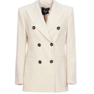 Blazer doppiopetto da completo grigio in flanella stretch