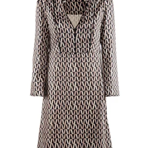 Abito “Acero” in twill con stampa logomania