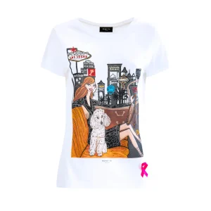 T-shirt “Degas” bianca con stampa las vegas