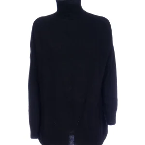 Maglia a collo alto “Masolino” nera in misto lana