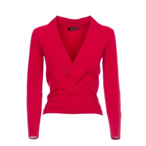 Maglia “Mercurio” rossa con scollo a incrocio