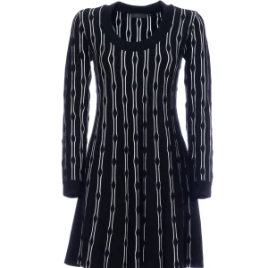 Abito “Toast” nero in maglia jaquard