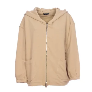 Giacca biscotto in felpa con cappuccio e stella sul retro