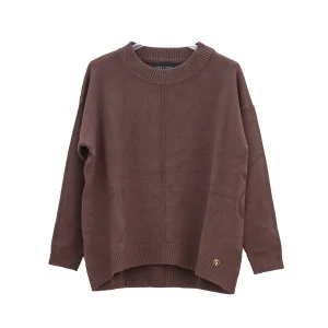 Maglia girocollo over moro