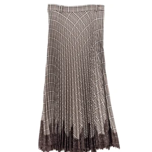 Gonna a Quadri a soffietto con Pizzo