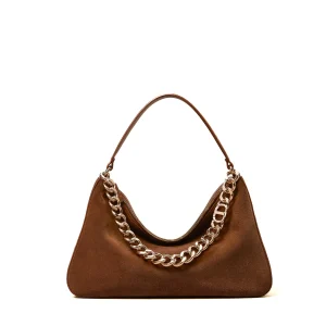 Borsa 'Liliane' media color cuoio in suede