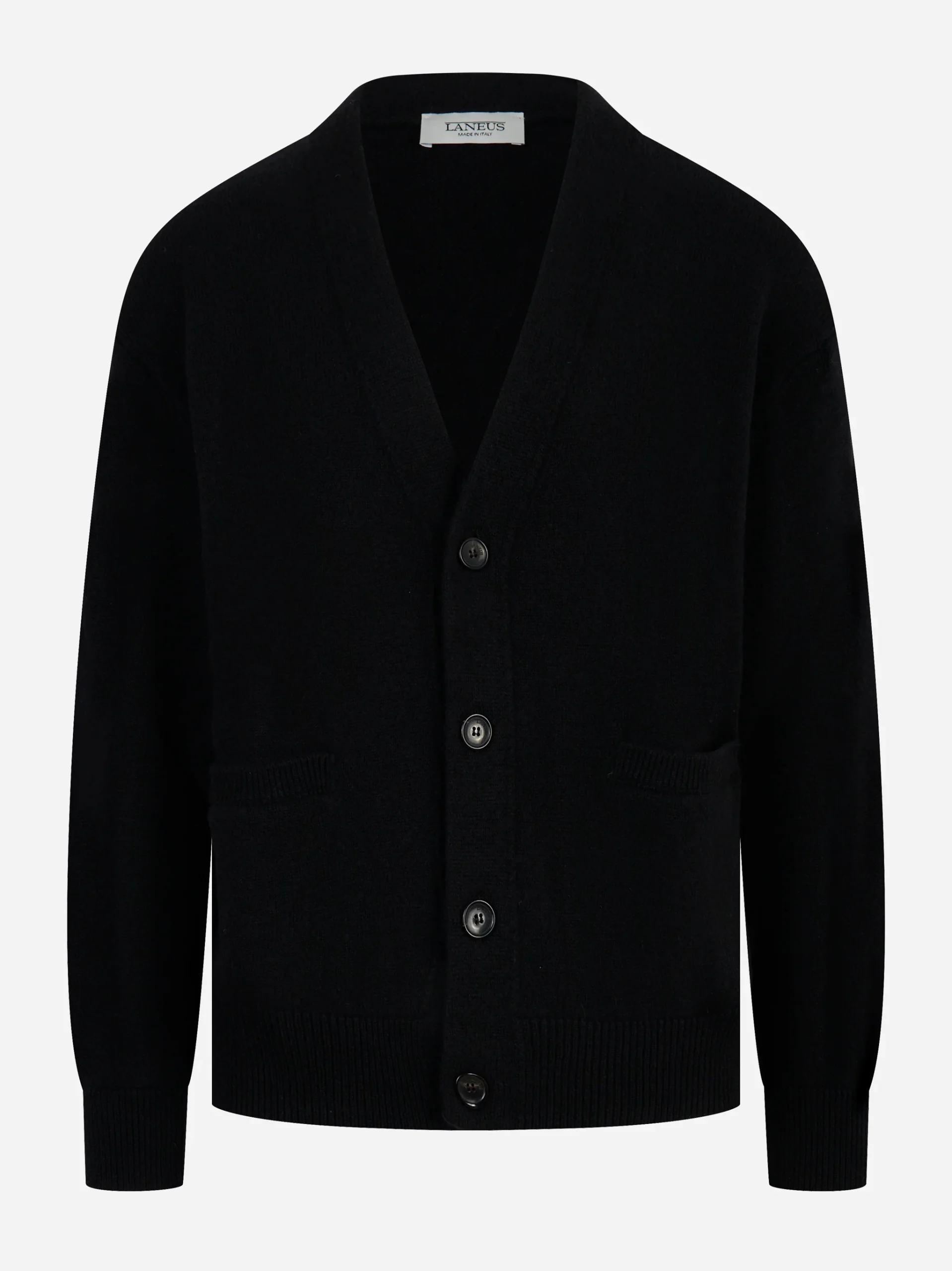 Cardigan in lana merinos e cashmere Nero - immagine 2