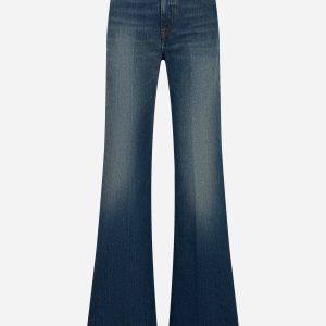 Jeans Amber wide leg in denim fisso Blu