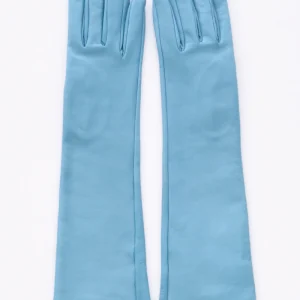 Alpo Guanti In Nappa Azzurro Scuro Donna