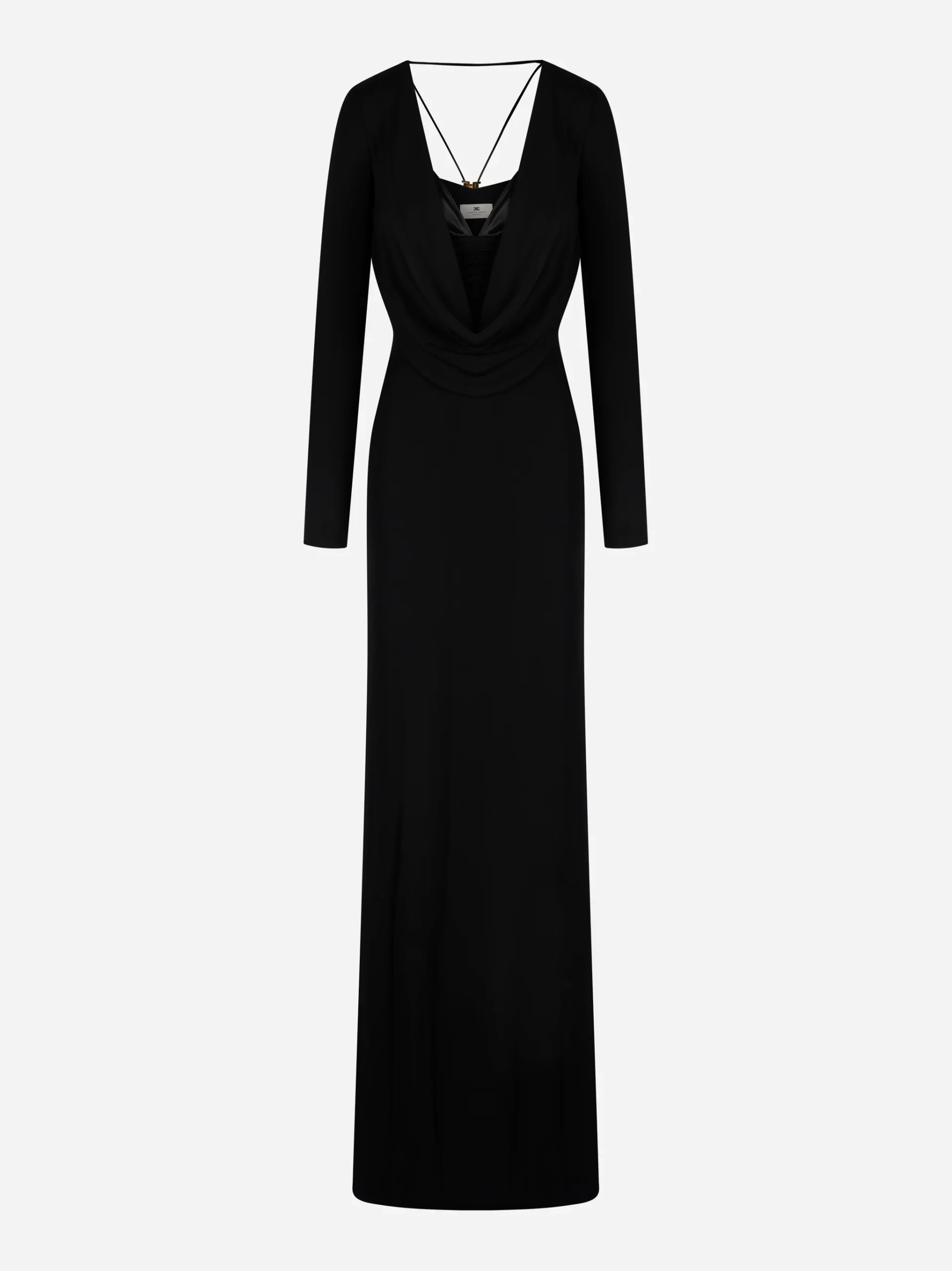 Abito Red Carpet in jersey crepe fluido Nero - immagine 2