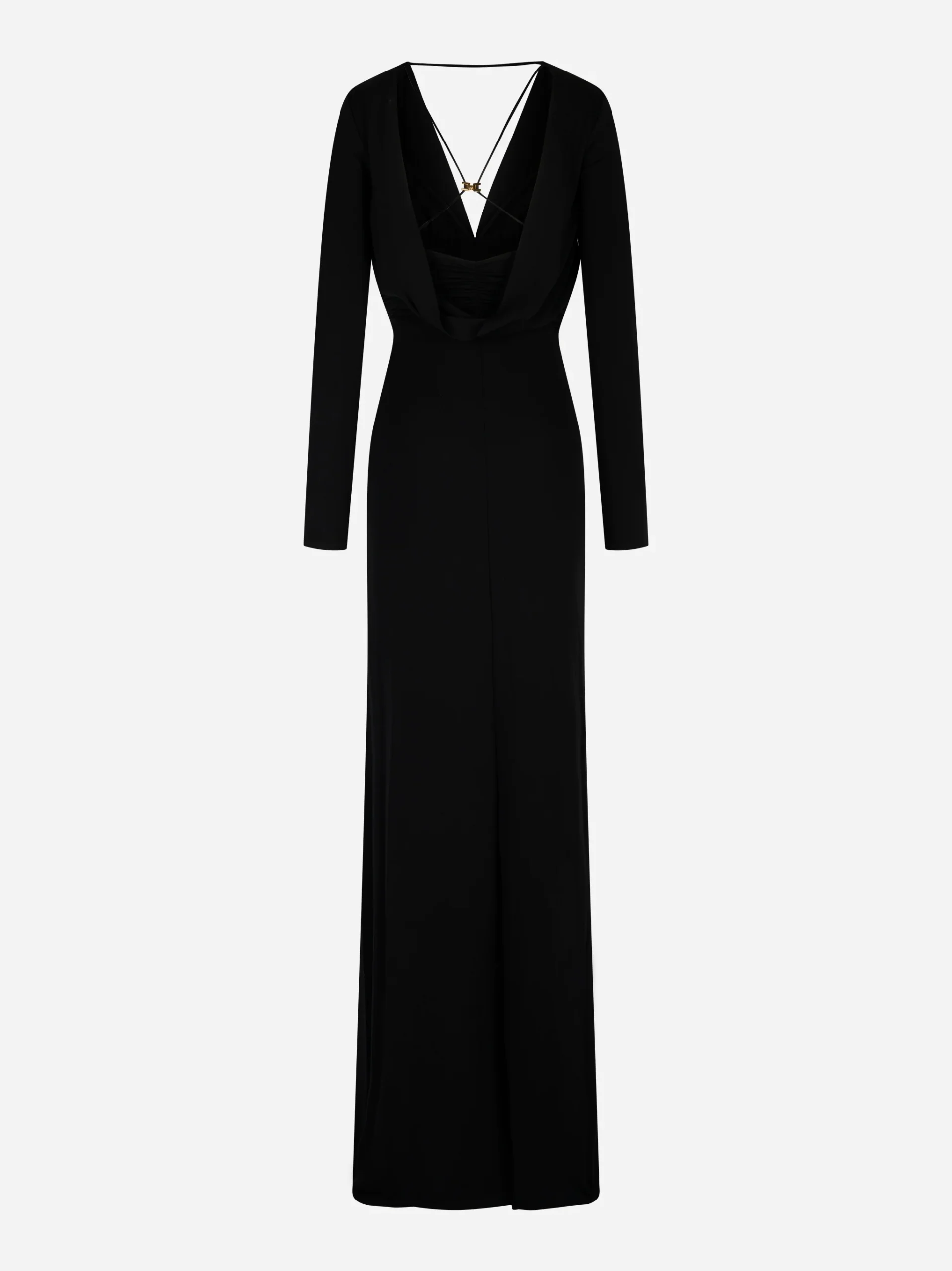 Abito Red Carpet in jersey crepe fluido Nero - immagine 6