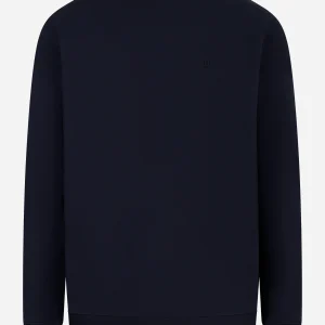 Felpa girocollo regular in cotone Blu