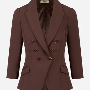 Giacca in doppio crepe Marrone