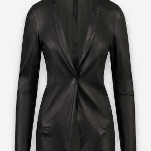 Blazer con un bottone in pelle elasticizzata