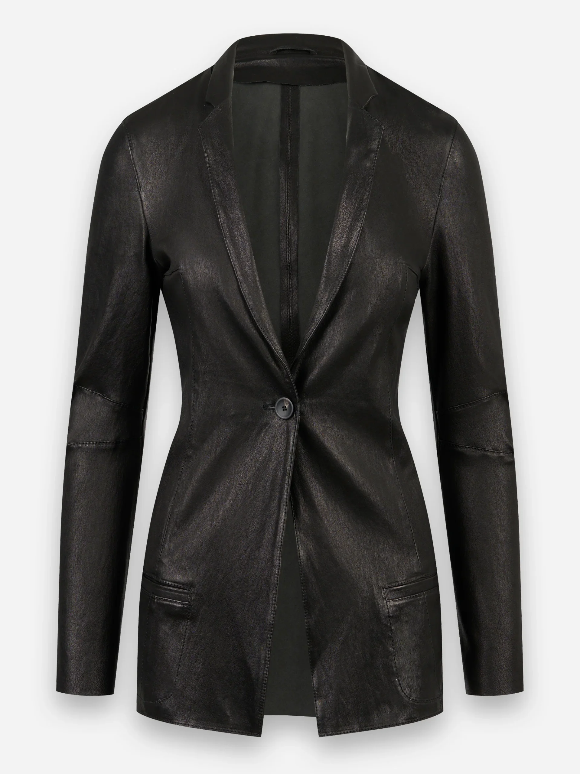 Blazer con un bottone in pelle elasticizzata - immagine 2