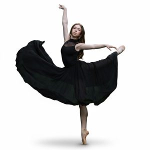 Gonna lunga a ruota in chiffon